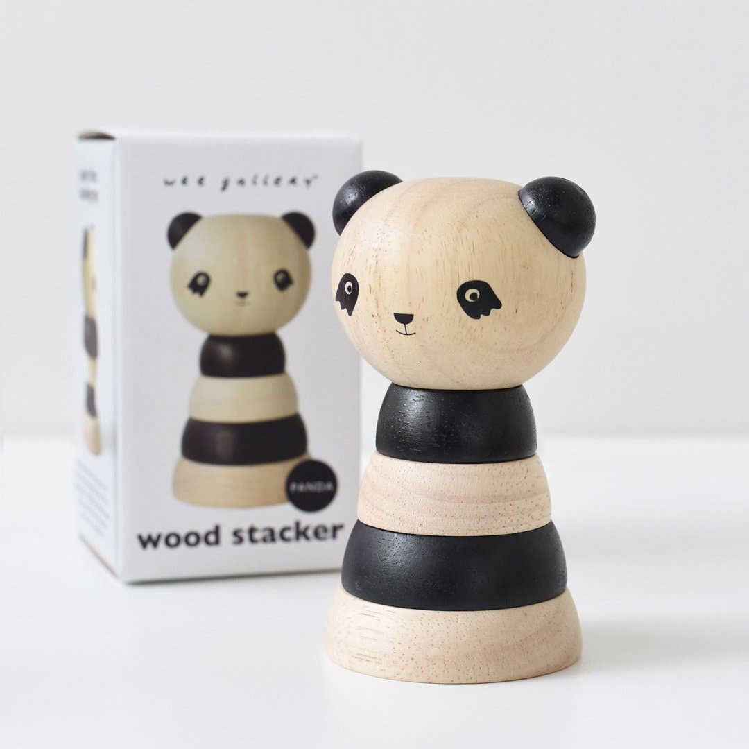 Wee Gallery - WOOD STACKER - PANDA 