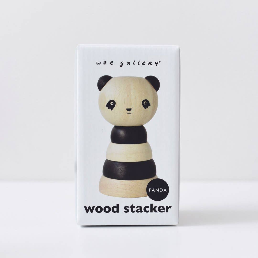 Wee Gallery - WOOD STACKER - PANDA 