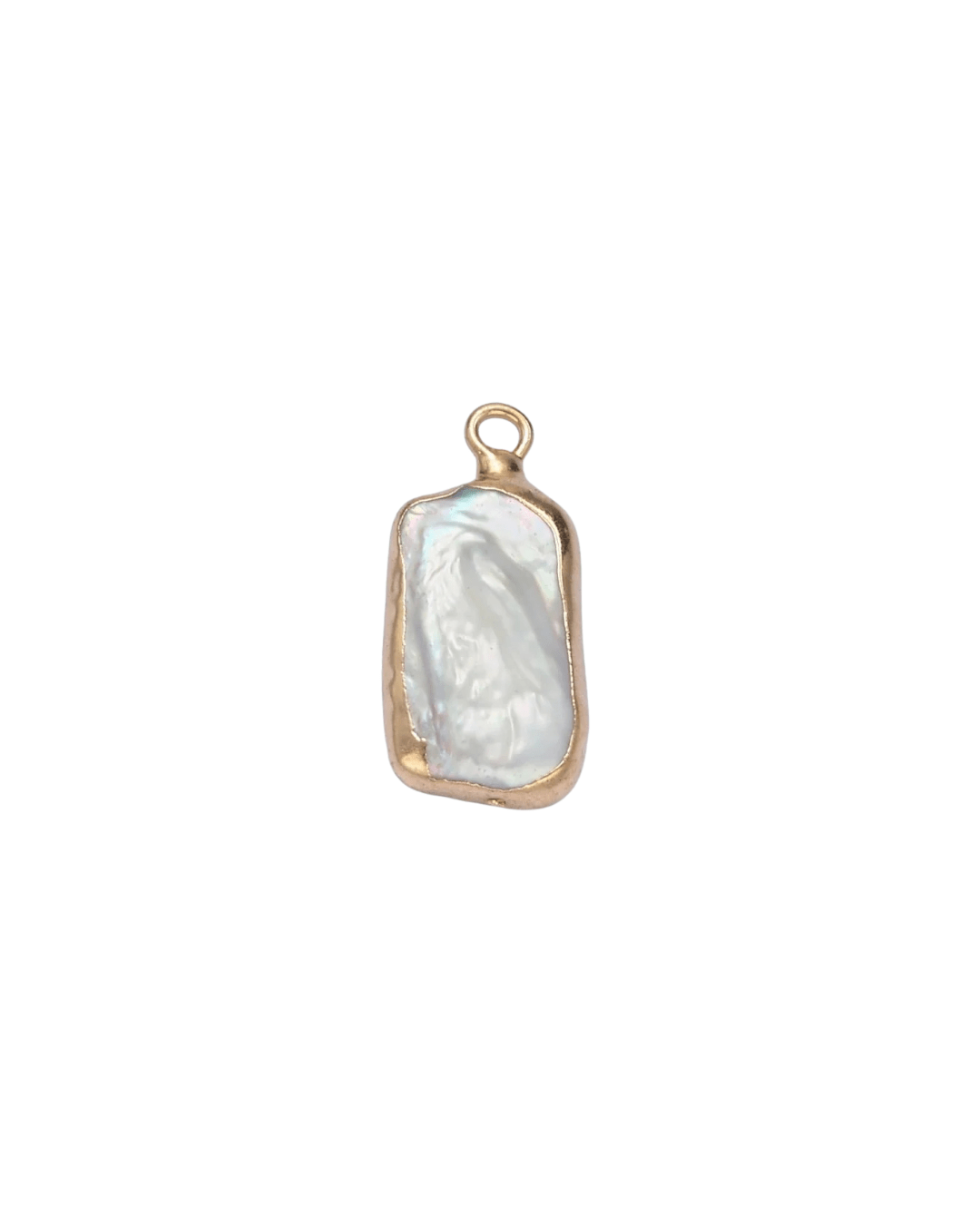 White Biwa Freshwater Pearl Charm Charms