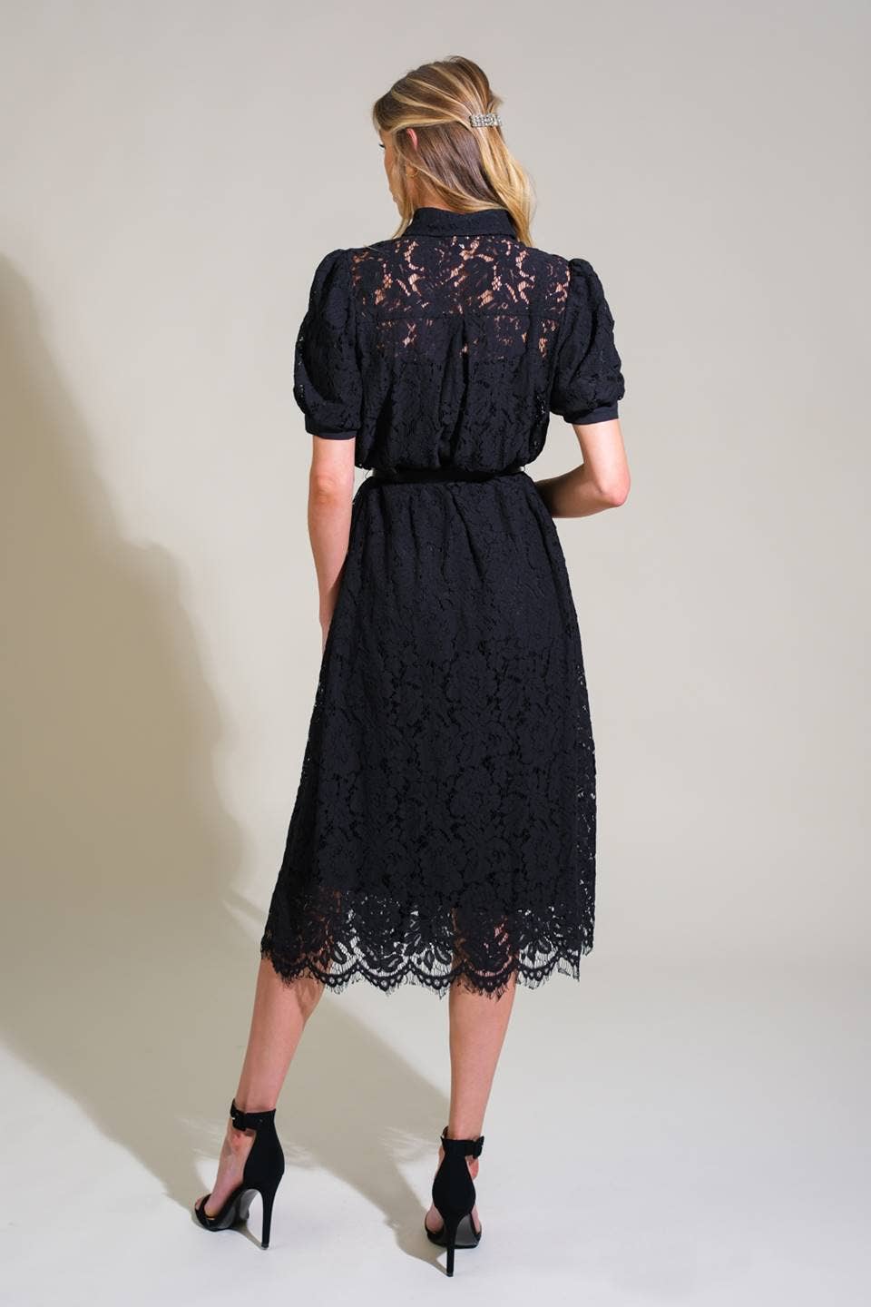 Woven Lace Black Dress Dresses + Jumpsuits