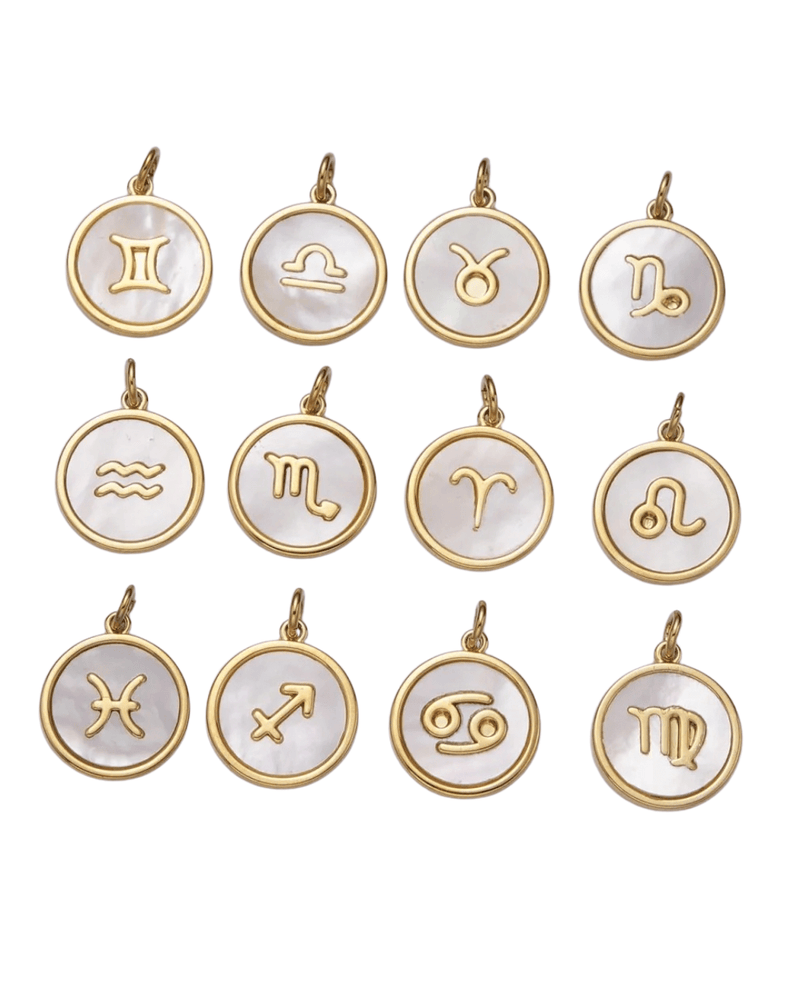 Zodiac Mother of Pearl Charm Charms