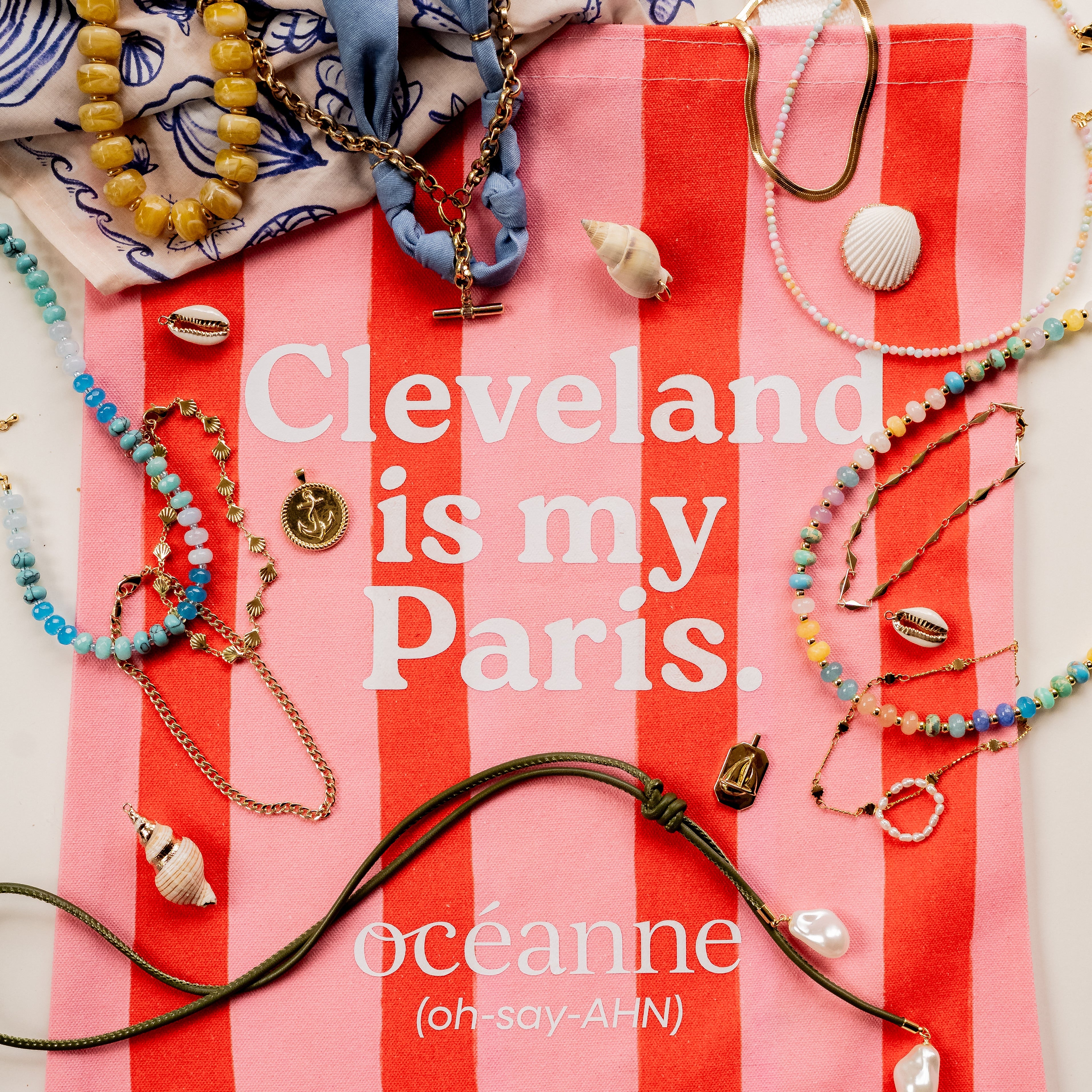 Cleveland is my Paris Striped Tote