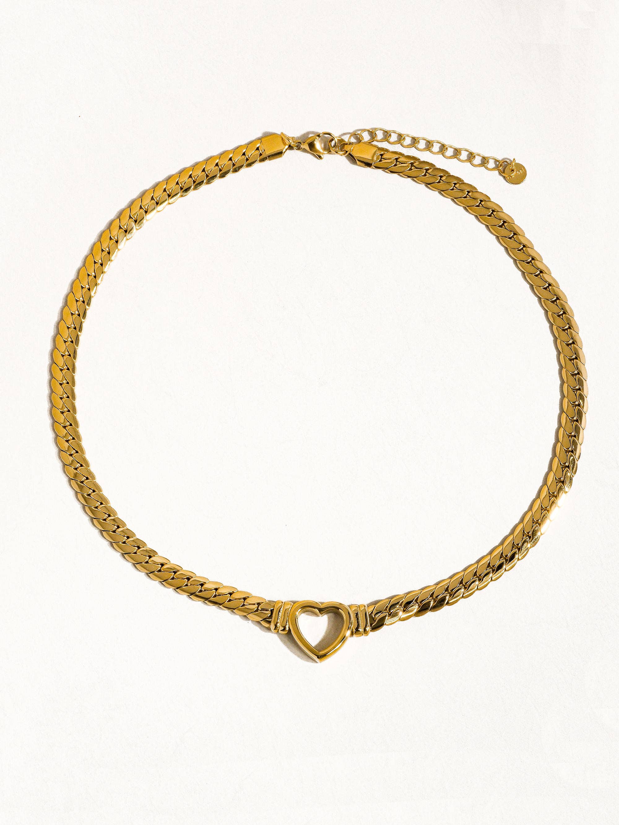 Tessa Heart Snake Chain Necklace