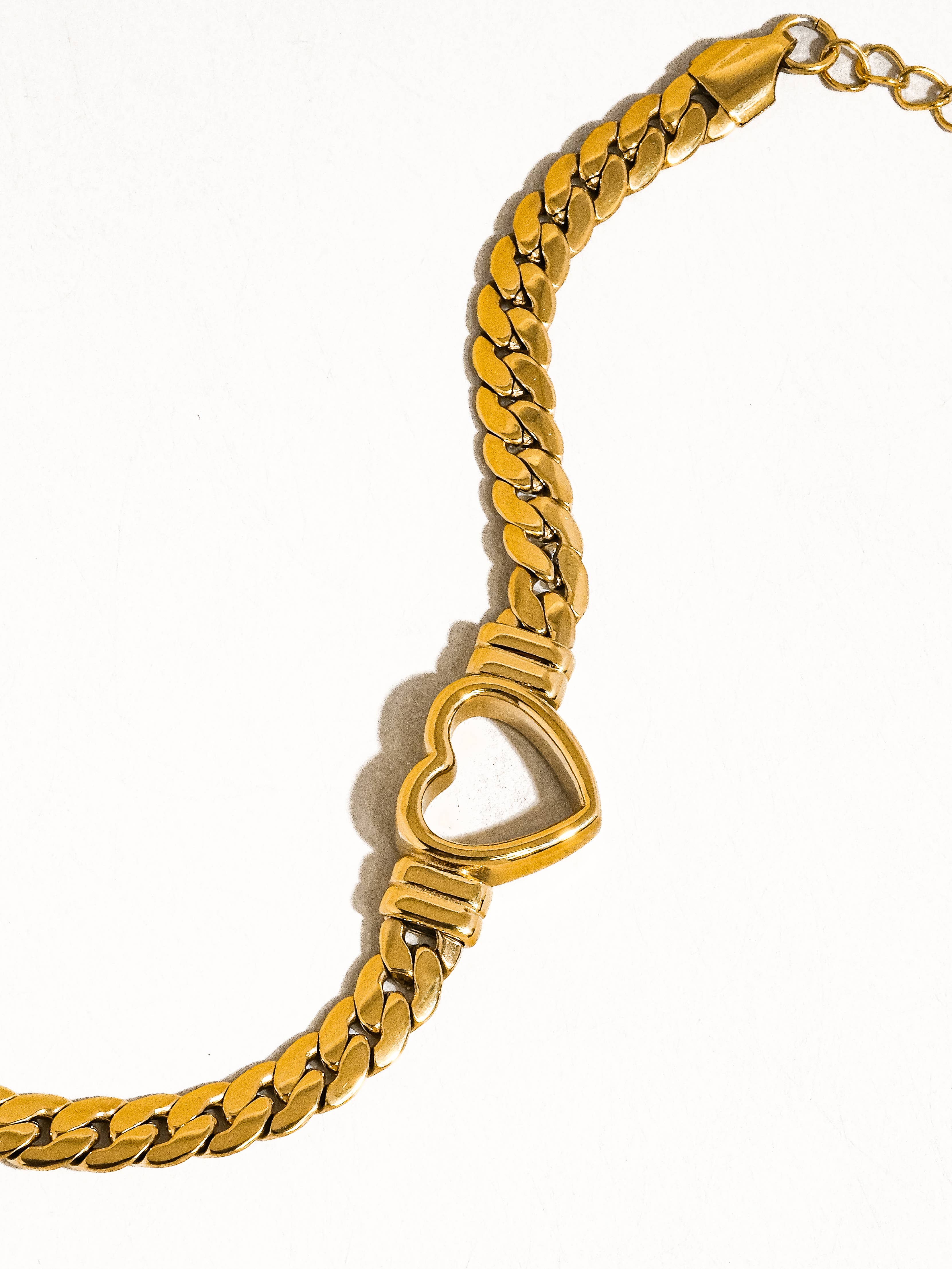 Tessa Heart Snake Chain Necklace