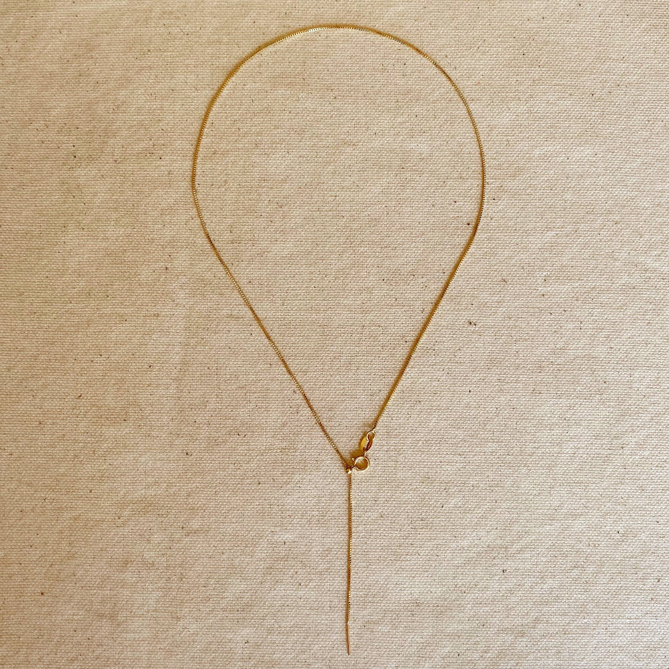 18k Gold Filled Adjustable Chain Necklaces