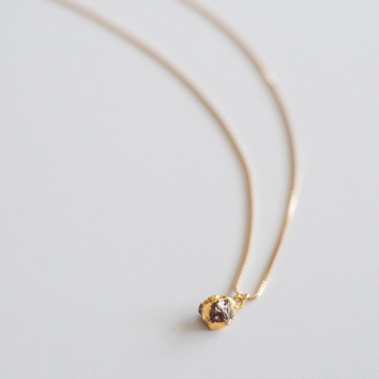 24k Gold Foil Raw Birthstone Necklace Necklaces