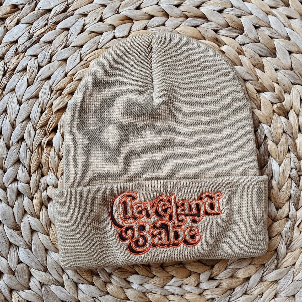 Cleveland Babe Embroidered Beanies Hats + Bandanas