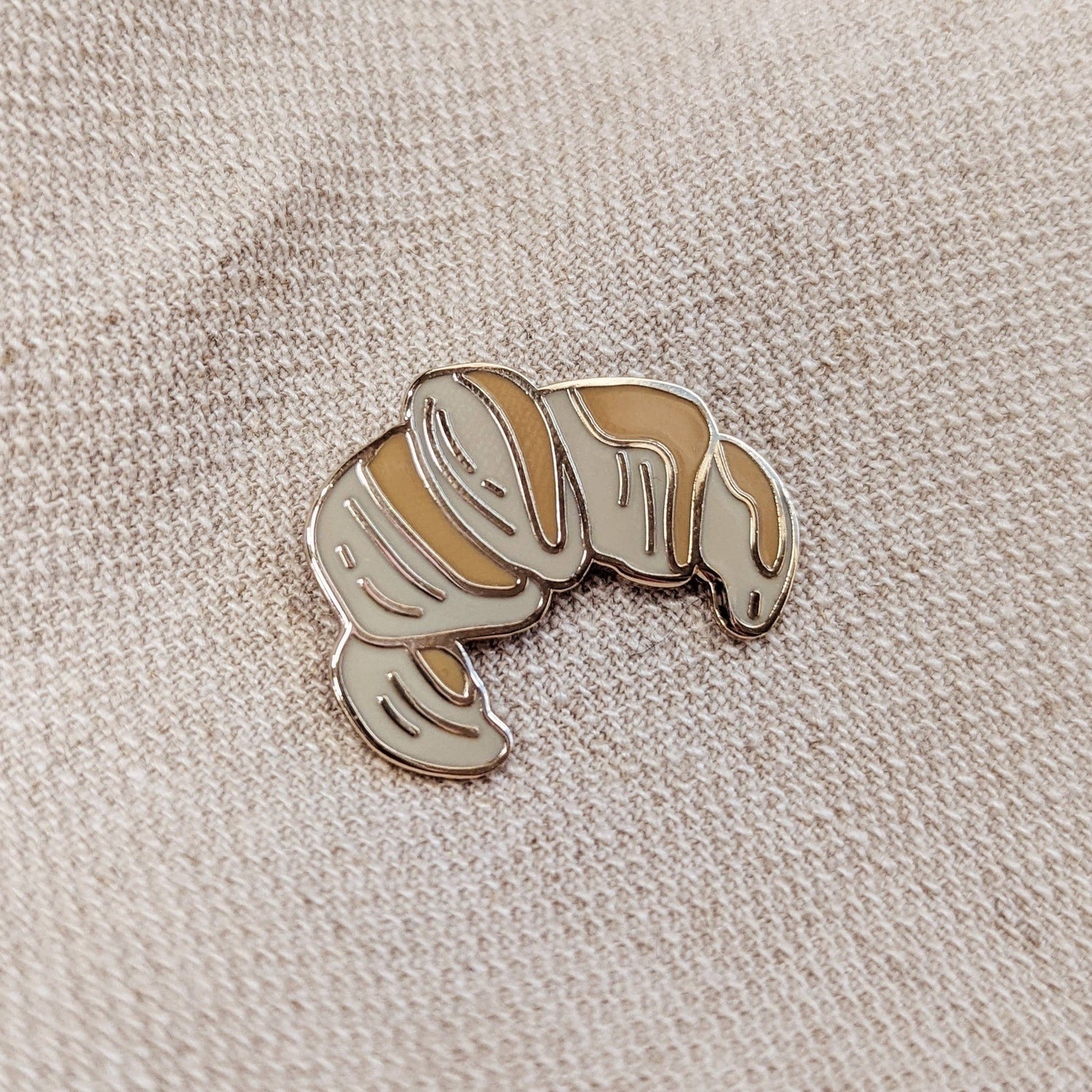 Croissant Enamel Pin