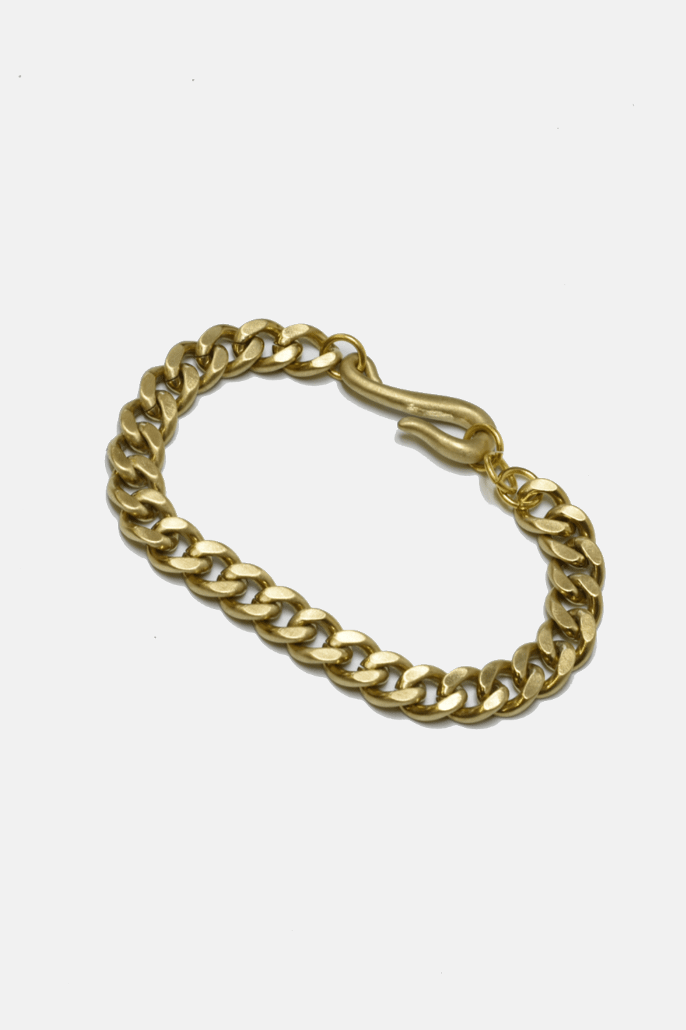 Curb Chain with Fish Hook -Steel or Brass Bracelets + Anklets