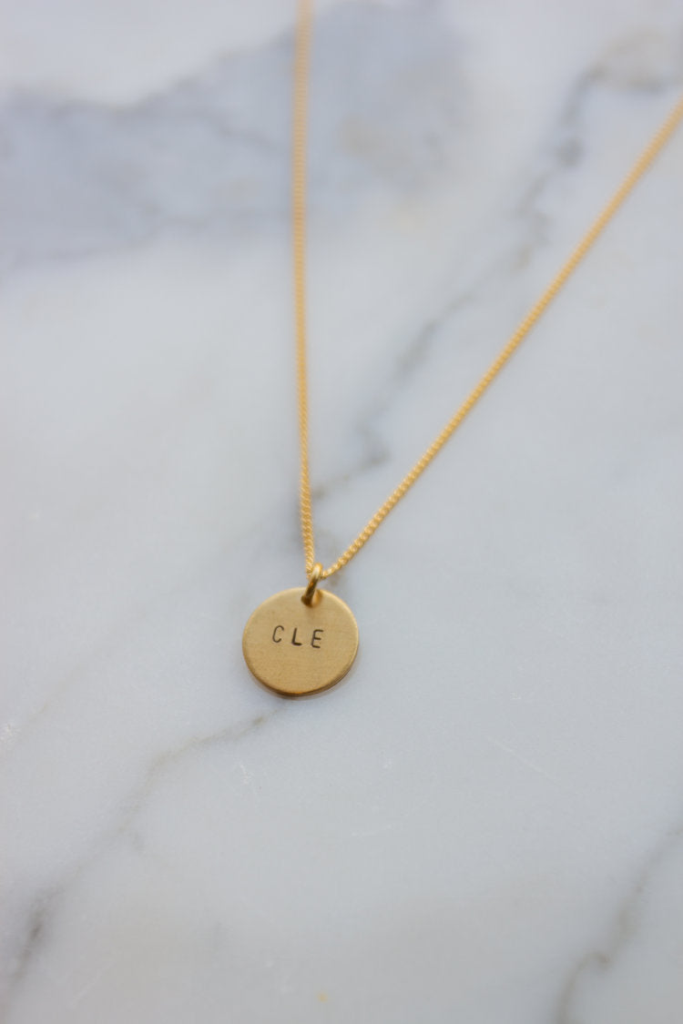 Custom Stamped Disc Necklace Necklaces