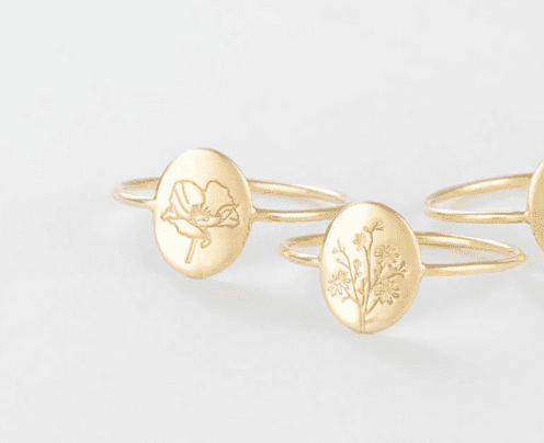 Dainty Floral Rings Collection Rings
