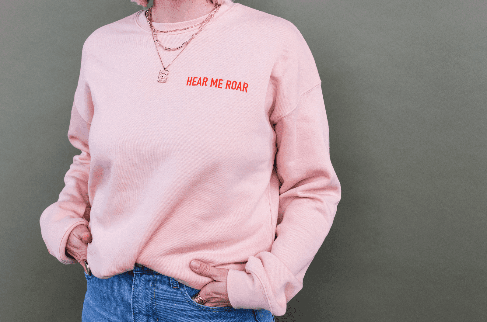 Hear Me Roar Sweatshirt in Peach Sweatshirts