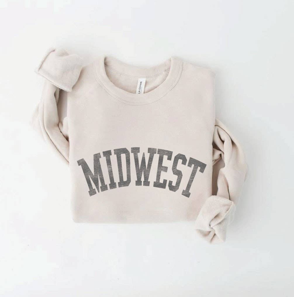 MIDWEST Graphic Sweatshirt: Heather Dust Sweatshirts