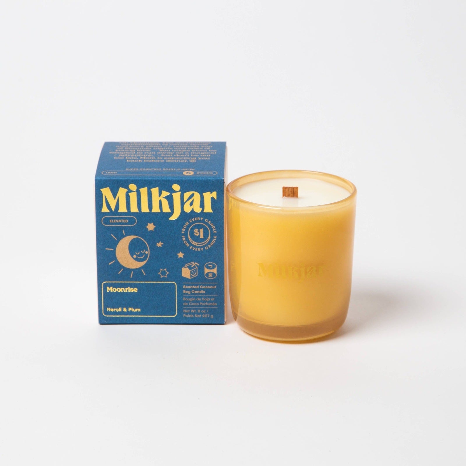 Moonrise - Neroli & Plum Coconut Soy 8oz Candle Candles + Incense