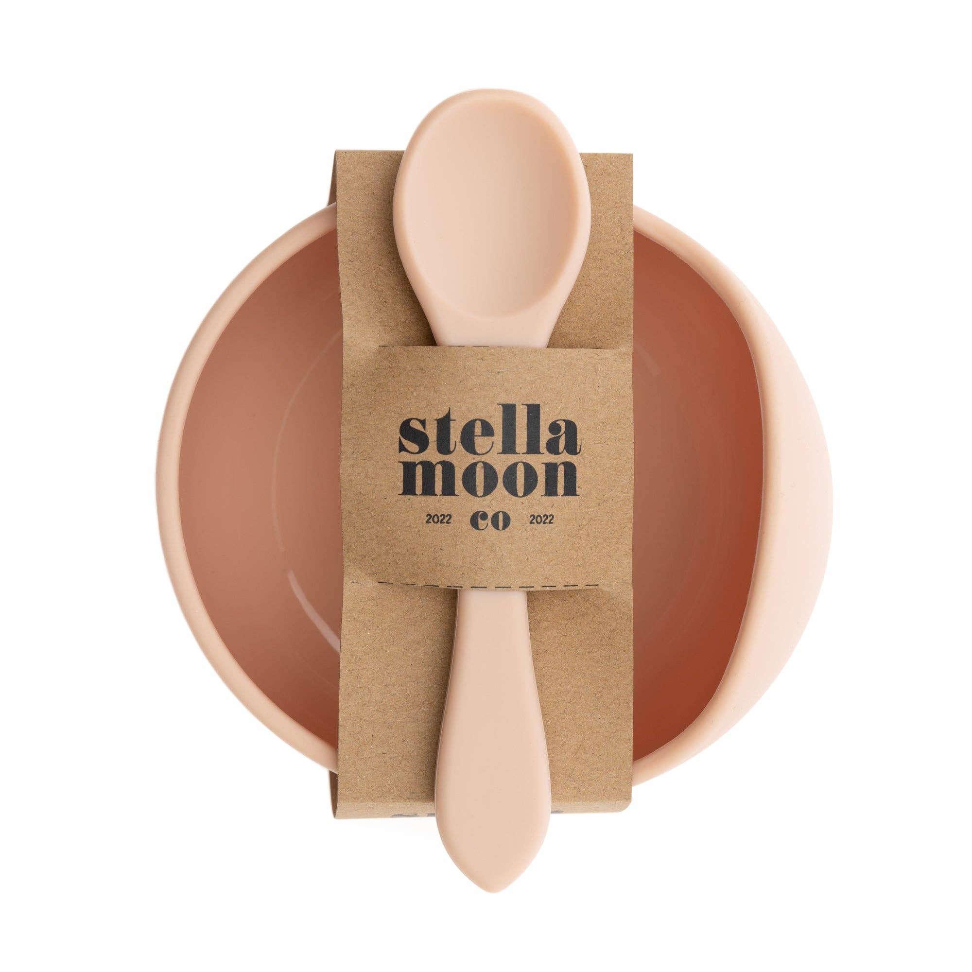 Silicone Suction Bowl and Spoon Set - Nude Babies + Kids