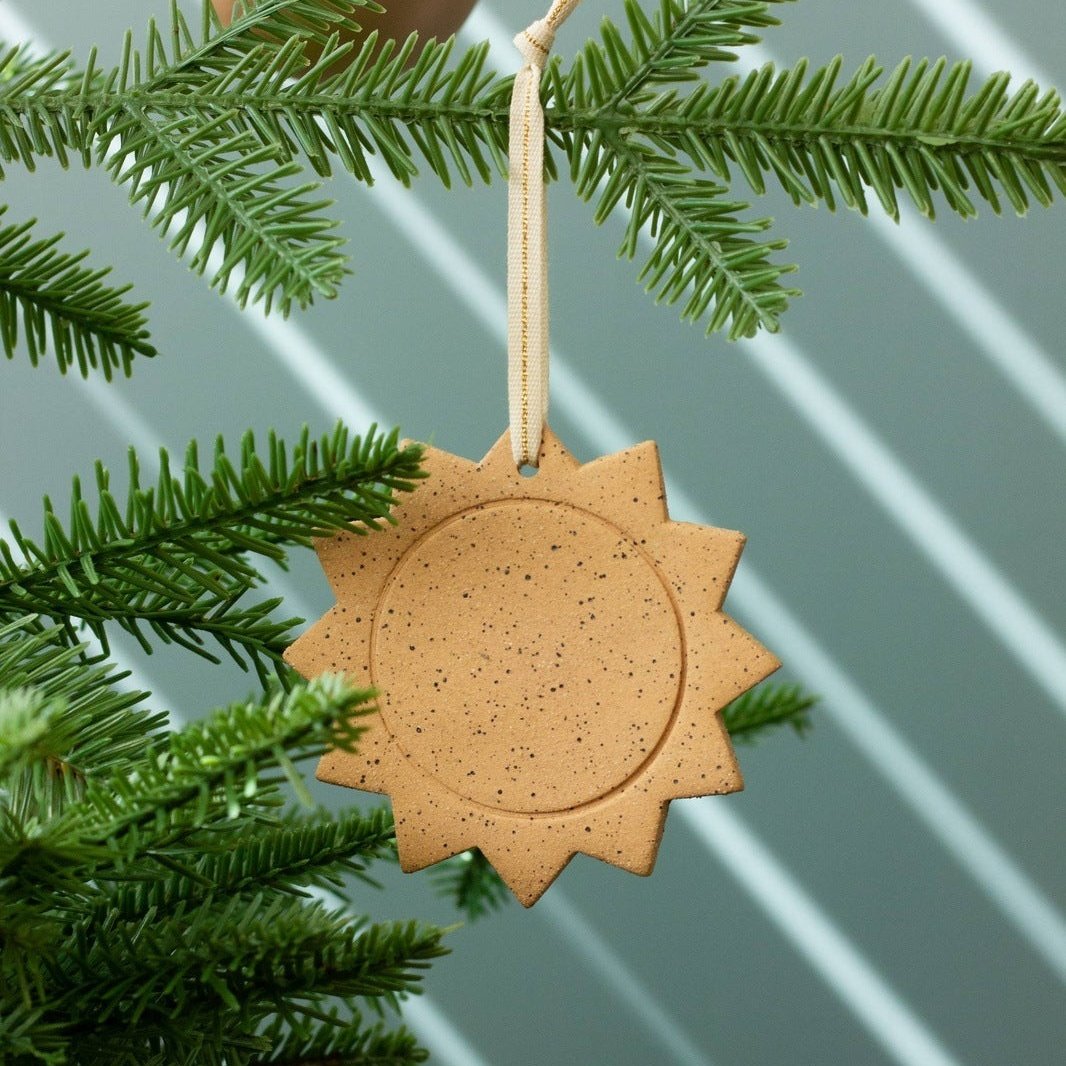 Speckled Sun Ceramic Ornament Ornament