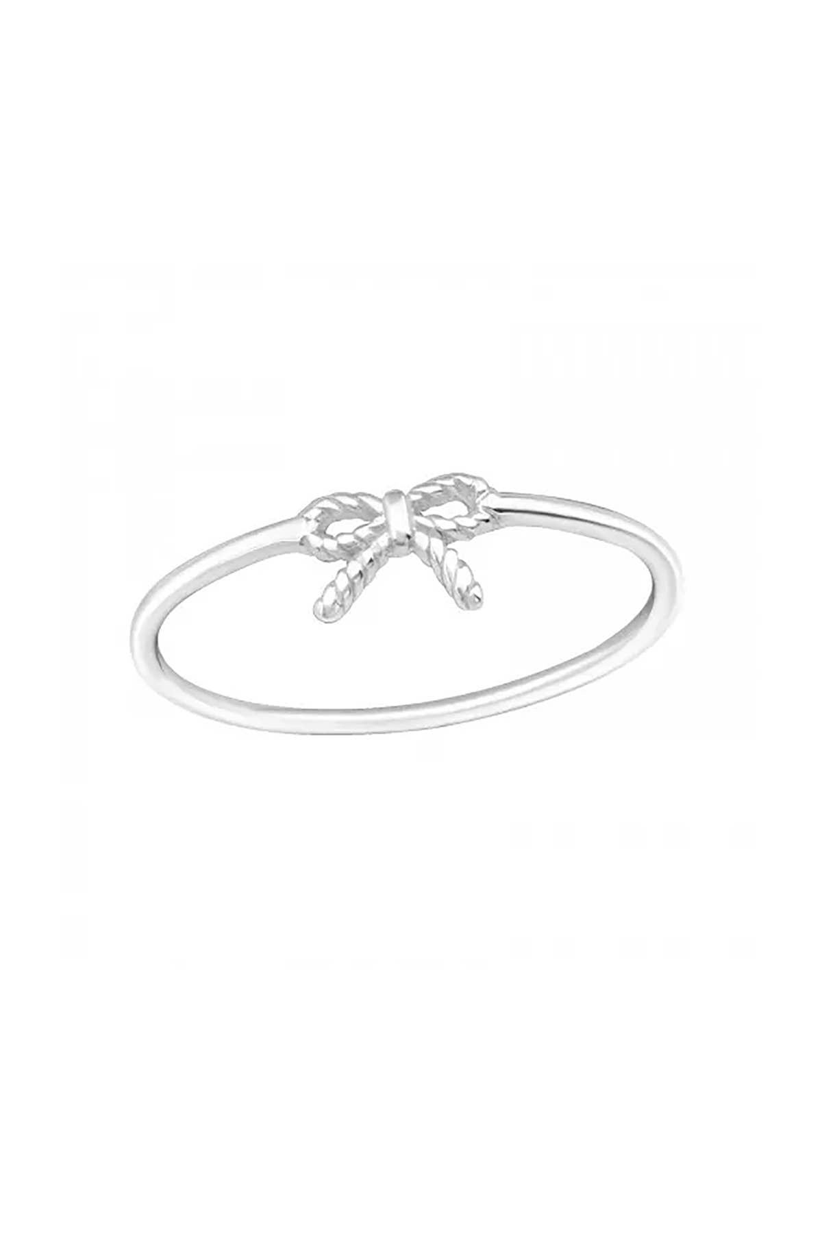 Sterling Silver Small Bow Knot Ring Rings