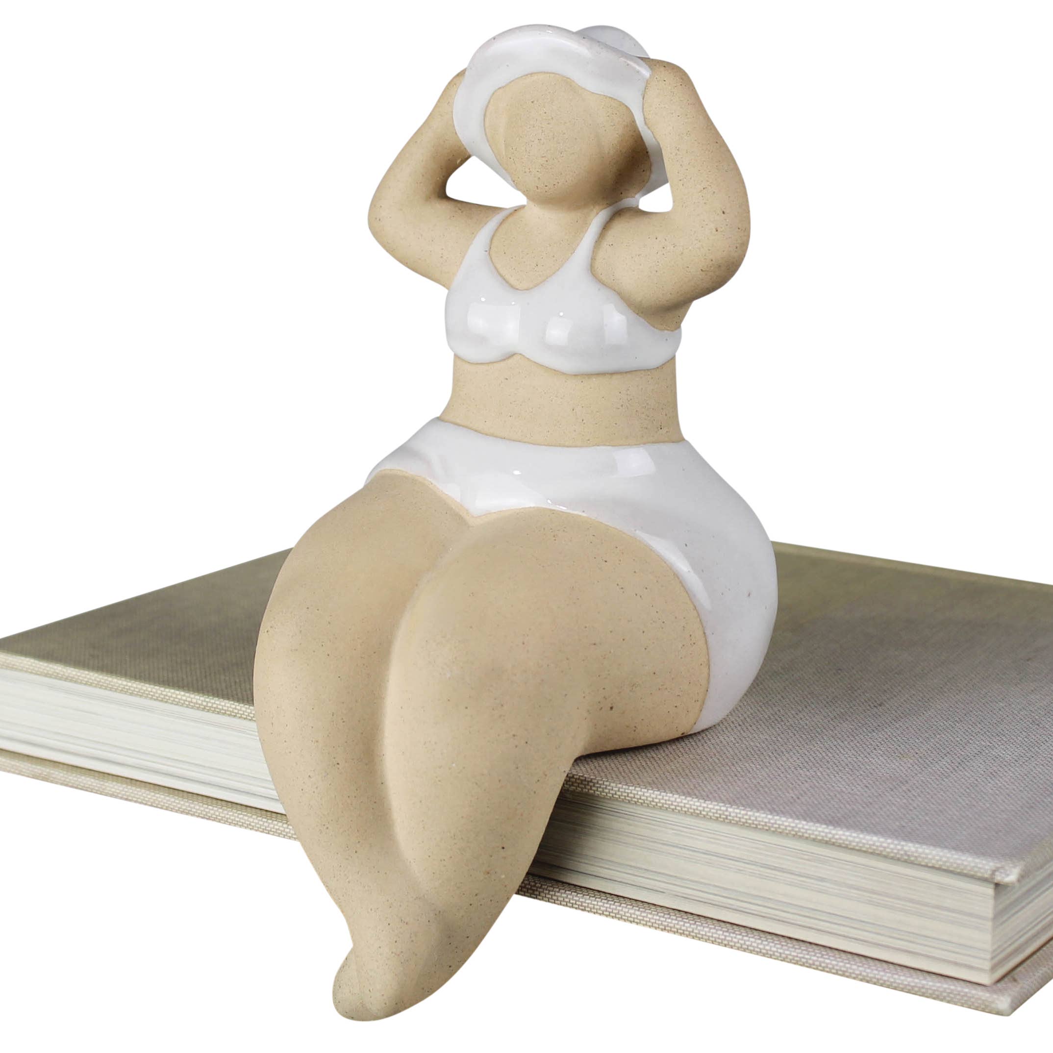Sun Bathing Lady, Ceramic Home Decor