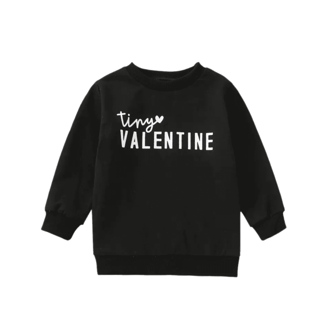 Tiny Valentine Sweatshirt - Black Babies + Kids